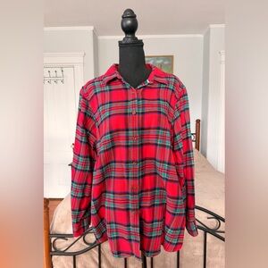 Land’s End Plaid Women’s Shirt -Size 18W